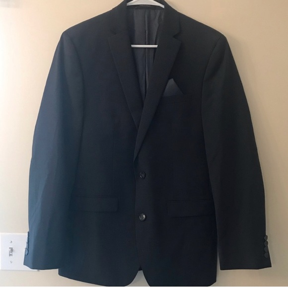 Macy's Suits & Blazers Macys Bar Iii Mens Slim Fit Black Suit